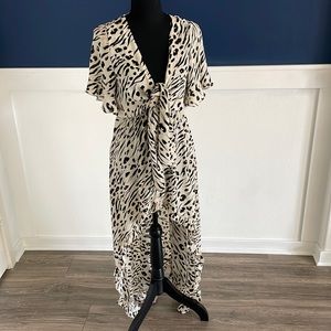 Black and white leopard print dress